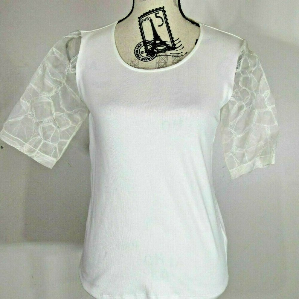 FABIANA FILIPPI Contrast Sleeves T-shirt, White
